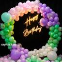 Aurora Neon Birthday Ring Backdrop - photo 1