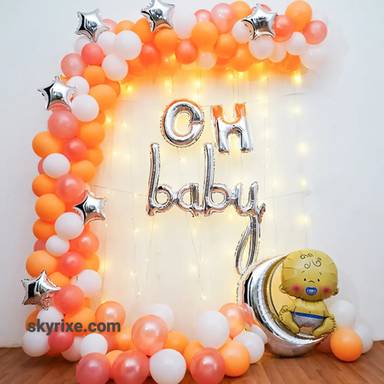 Peach Moon Baby Welcome Backdrop
