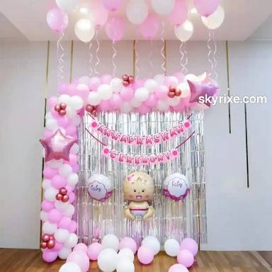 Pink Baby Naming Ceremony