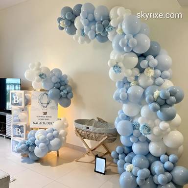 Welcome Baby Boy Balloon Arch