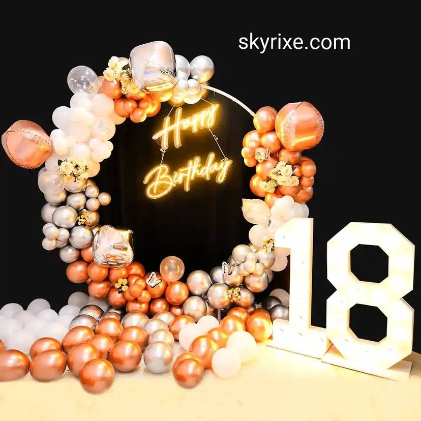 Rose Gold 18th Birthday Ring Decor - Image 1