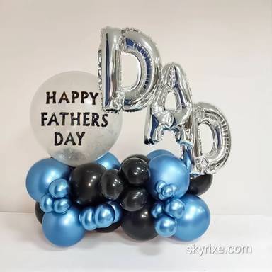 Cool Dad Blue Chrome Balloon Arrangement
