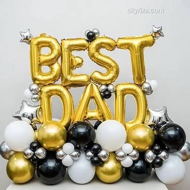 Best Dad Grand Gold Balloon Backdrop