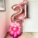 Rose Gold 21st Birthday Balloon Pillar - photo 1