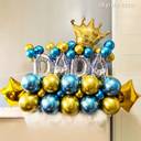 Royal Dad Chrome Balloon Centerpiece - photo 1