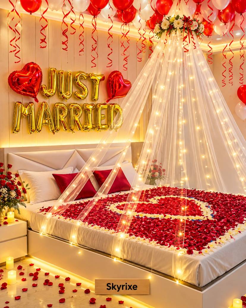Just Married Bedroom Decoration - Image 1