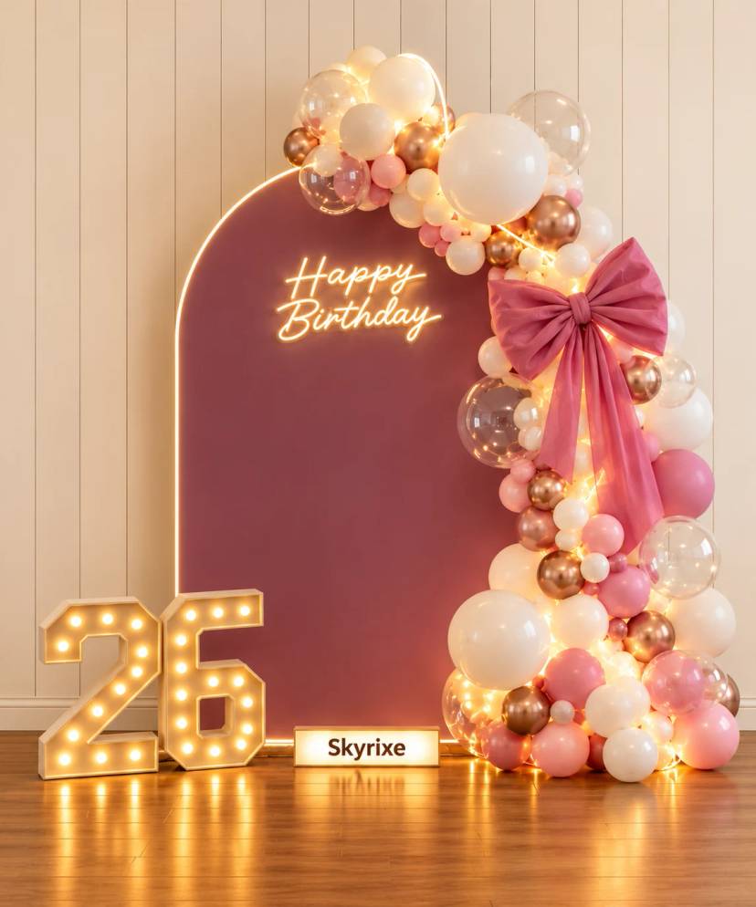 Lavender Arched Backdrop Balloon Decoration - Image 1