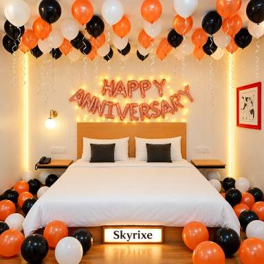 Midnight Anniversary Room Decor in Mumbai
