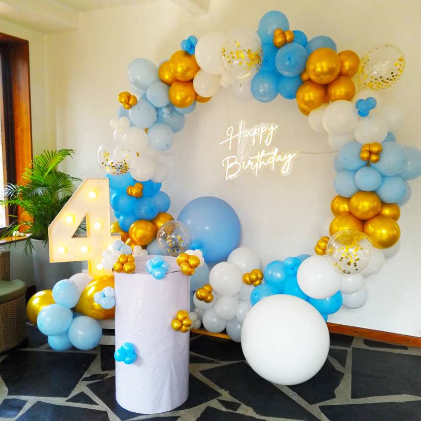 Blue And Gold Elegance Birthday Ring - Image 1