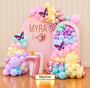 Pastel Butterfly Birthday Decoration