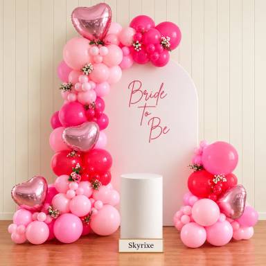 Pink Bride To Be Balloon Decoration At Home