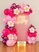 Pink Daisy Bloom Birthday Backdrop - photo 1