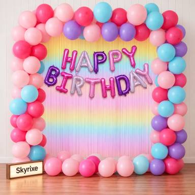 Rainbow Theme Balloon Decoration
