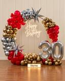 Red and Gold Ring Balloon Decoration - photo 1