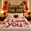 Romantic Anniversary Surprise Bed Decoration - photo 1
