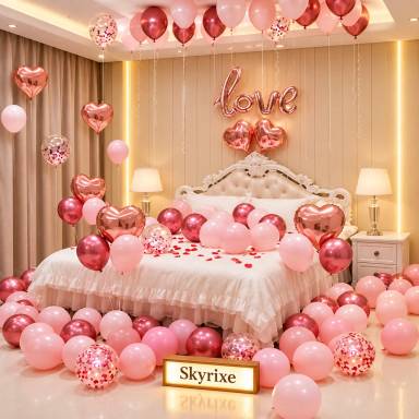 Romantic Love Bedroom Surprise Setup