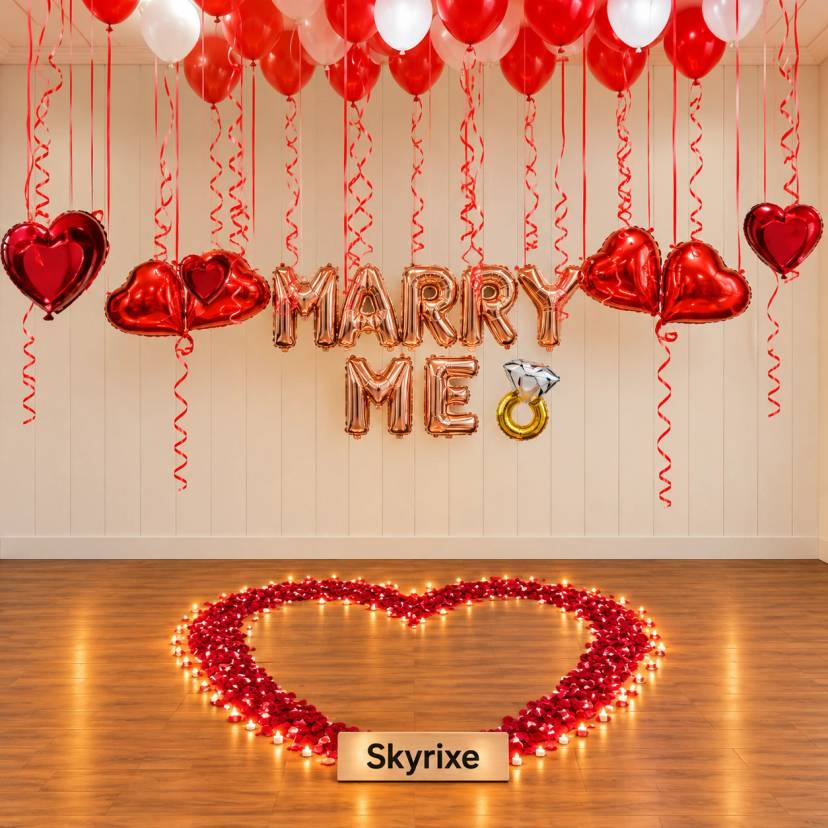Romantic Marry Me Proposal Decoration - Image 1