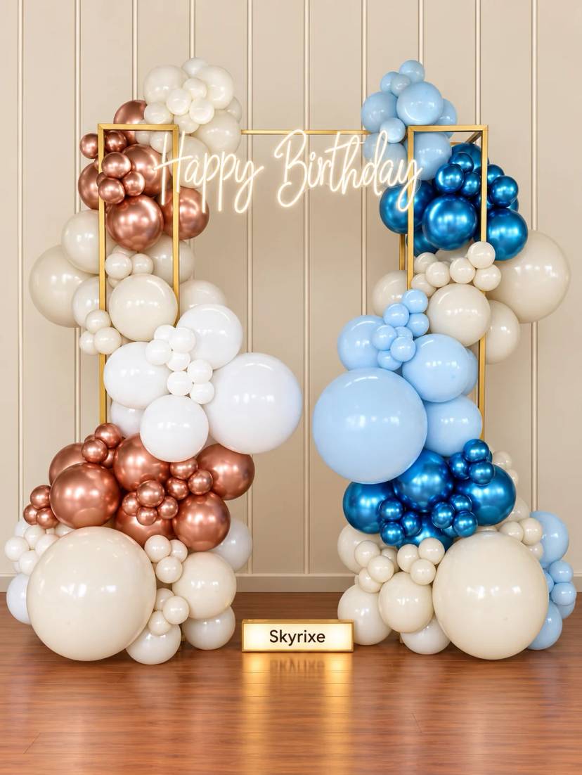 Rose Gold Birthday Balloon Decoration - Image 1