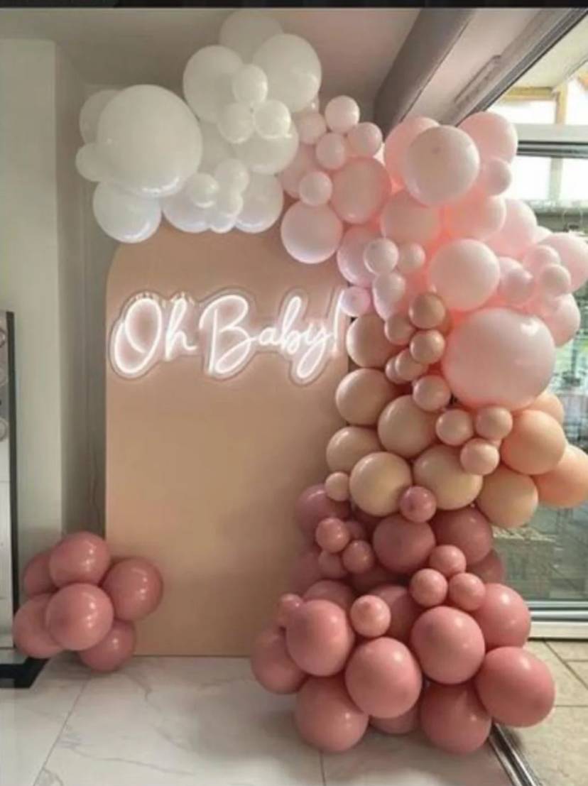 Blush Elegance Baby Shower Backdrop - Image 1