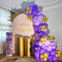 Royal Purple And Gold Baby Girl Welcome Decor - photo 1