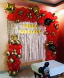 Red And Gold Birthday Backdrop - photo 1