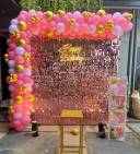 Glamorous Pink And Gold Birthday Backdrop - photo 1