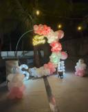 Pink and White Birthday Ring Decoration - photo 1