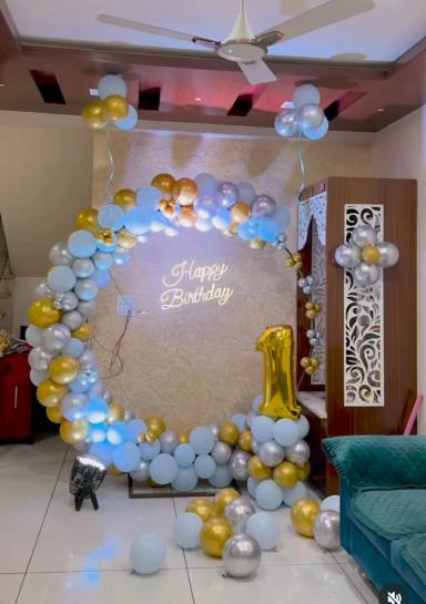 First Birthday Balloon Arch