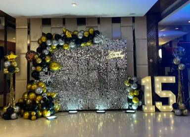 Shimmering Silver Backdrop
