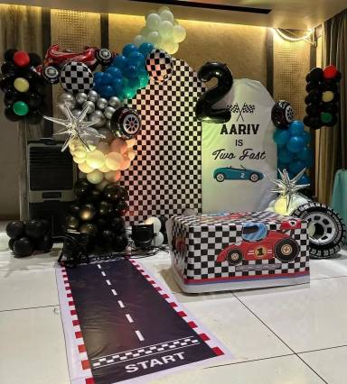Race Car Theme Two Fast Birthday Setup