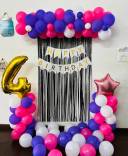 Vibrant Birthday Backdrop with Balloon Decor - photo 1