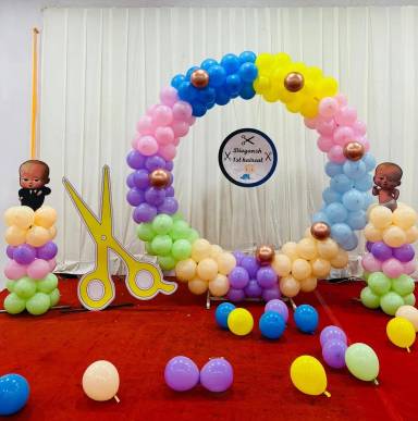 1st Haircut Celebration Balloon Ring Decor