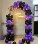 Royal Purple And Black Balloon Arch - photo 1