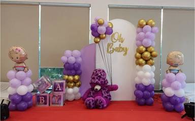 Luxury Baby Shower Balloon Setup