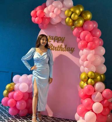 Elegant Pink And Gold Birthday Backdrop