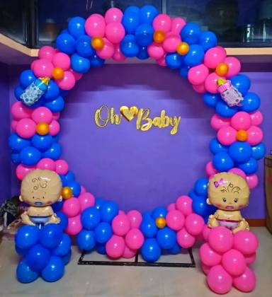 Oh Baby Gender Reveal Balloon Arch