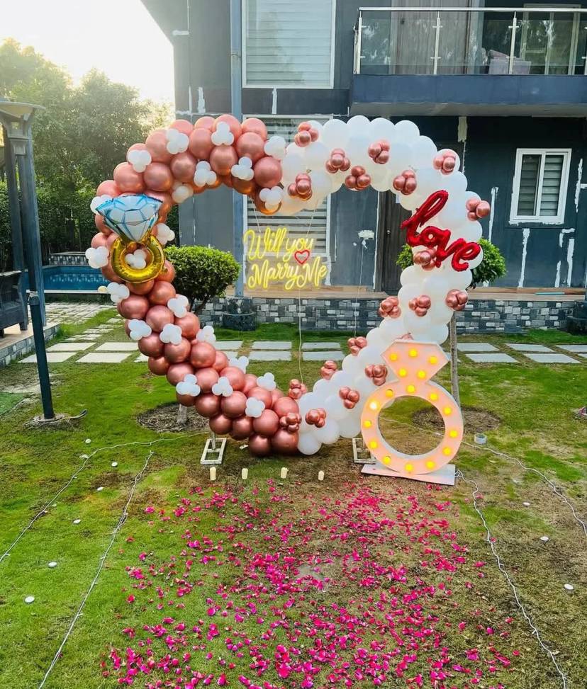 Heart Shaped Proposal Setup - Image 1