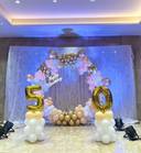 Golden Elegance 50th Birthday Backdrop - photo 1