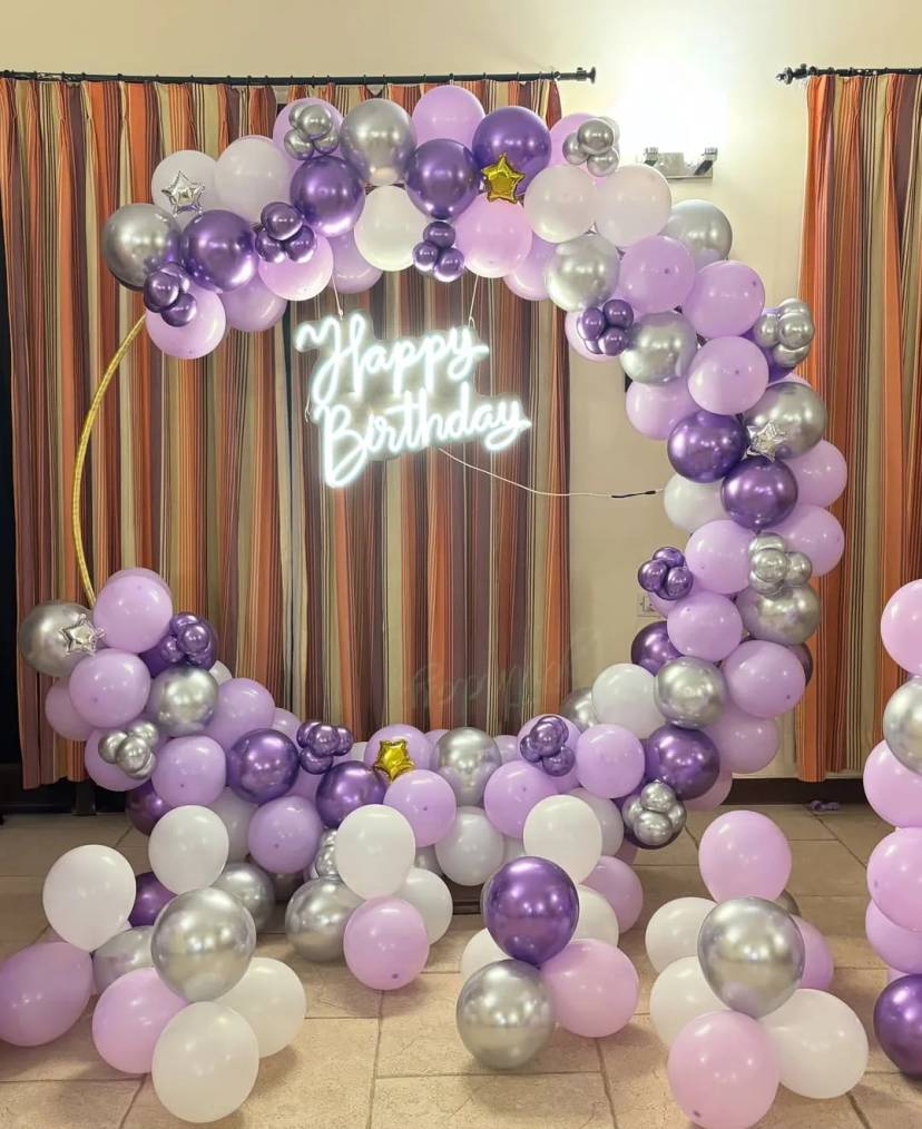 Lavender Luxe Birthday Hoop Decor - Image 1