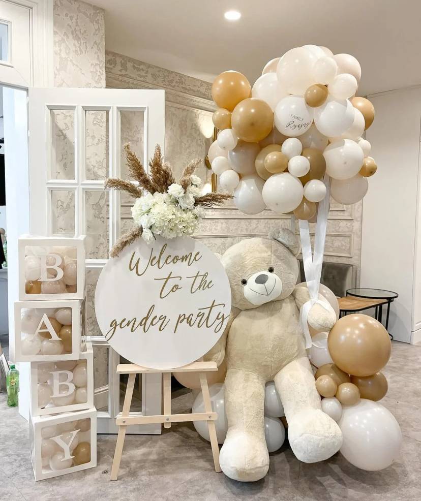 Golden Glow Gender Reveal Setup - Image 1