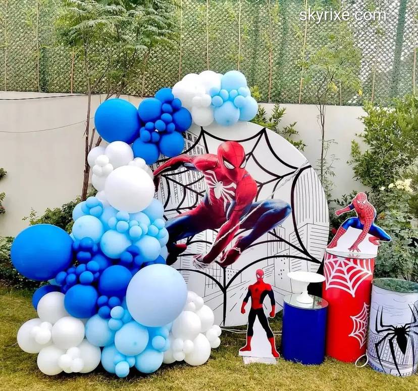 Outdoor Spiderman Theme Birthday Decoration - Image 1