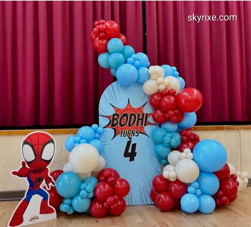 Spiderman Kids Birthday Balloon Decoration - Image 1