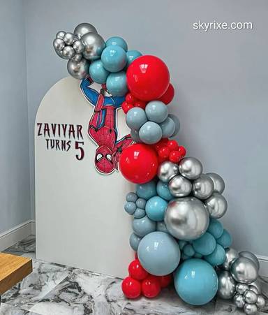 Spiderman Theme Birthday Decoration Backdrop