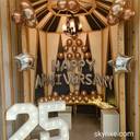 Silver and Bronze 25th Anniversary Gazebo Celebration Setup - photo 1