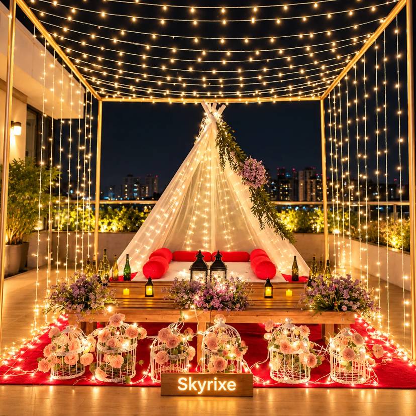 Terrace Fairy Lighting Canopy Decoration - Image 1
