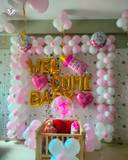 Welcome Baby Girl Balloon Decoration - photo 1