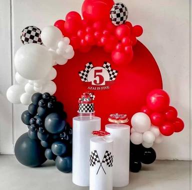Racing Track Birthday Backdrop