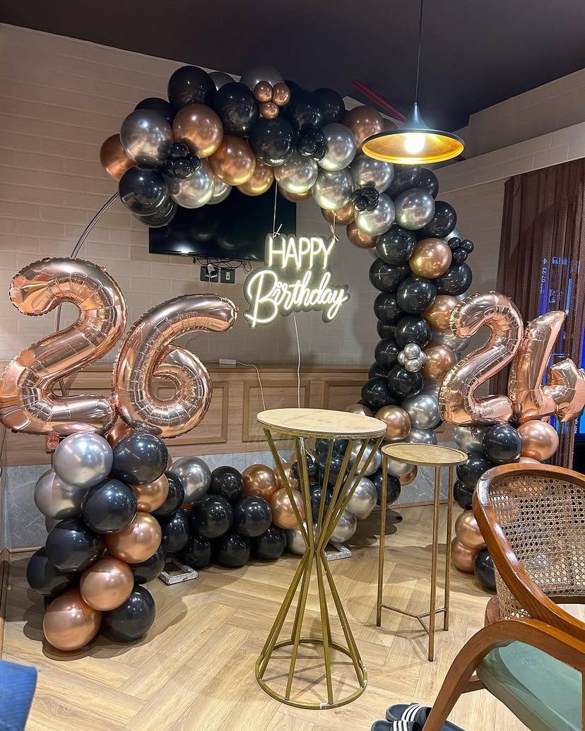 Elegant Metallic Birthday Arch - Image 1