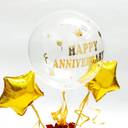 Golden Anniversary Balloon And Rose Box Arrangement - photo 2