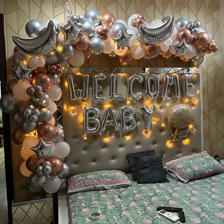 Celestial Welcome Baby Balloon Arch - Image 1